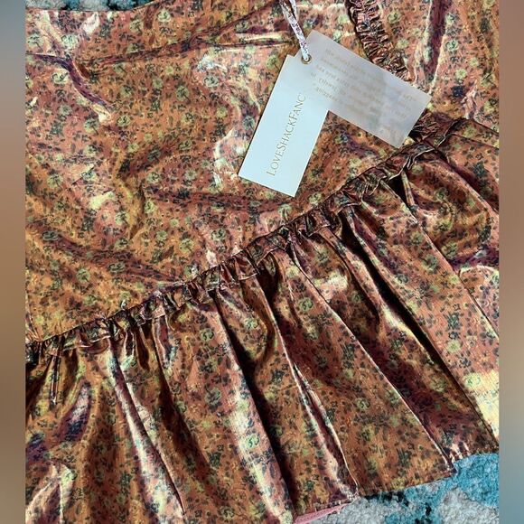 NWT Loveshackfancy Jovanna metallic mini pink orchid size 8 - Picture 13 of 15